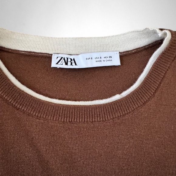 Zara Contrasting Knit Sweater Vest - Picture 3 of 10